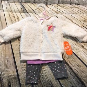 3 piece tan and grey outfit